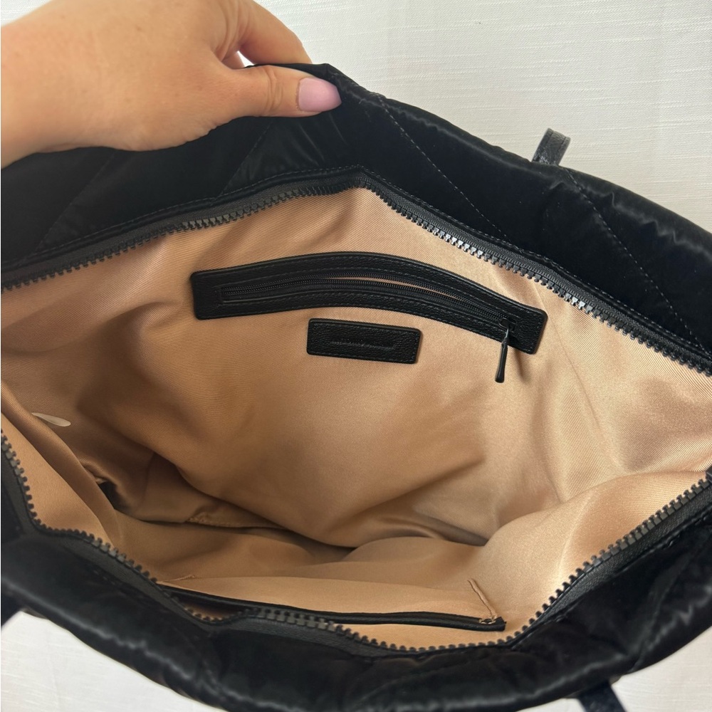Antonio Melani Black Quilted Penelope Nylon Tote - Picture 3 of 5